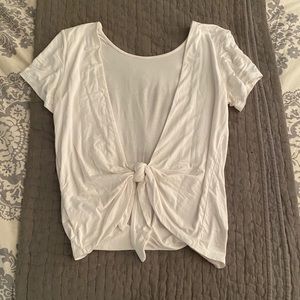 Open back white shirt
